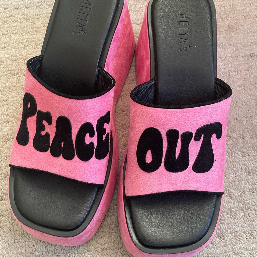 Peace out platform sandals
